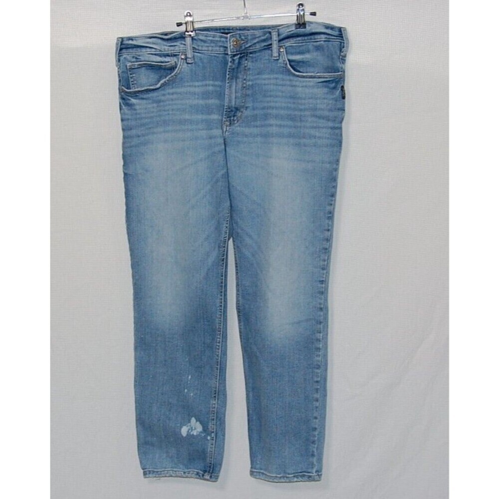 Silver Jeans Mens 36x30 Blue Eddie Tapered Pants Actual 36x29 Western Distressed